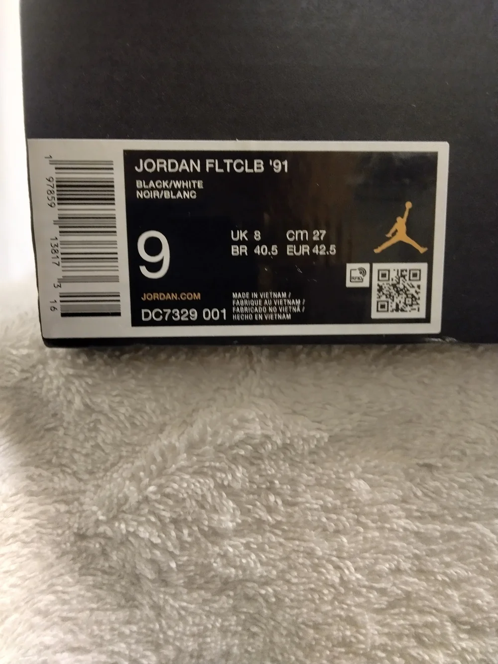 BRAND NEW IN BOX ,Jordan FLTCLB '91 Black/White - Jordan Brand